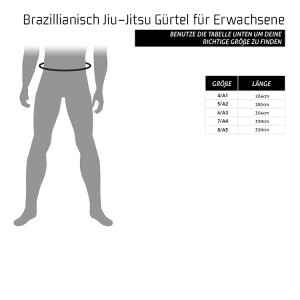 BRAZILIAN Jiu-Jitsu-Belt Adult Black/Red/White A4