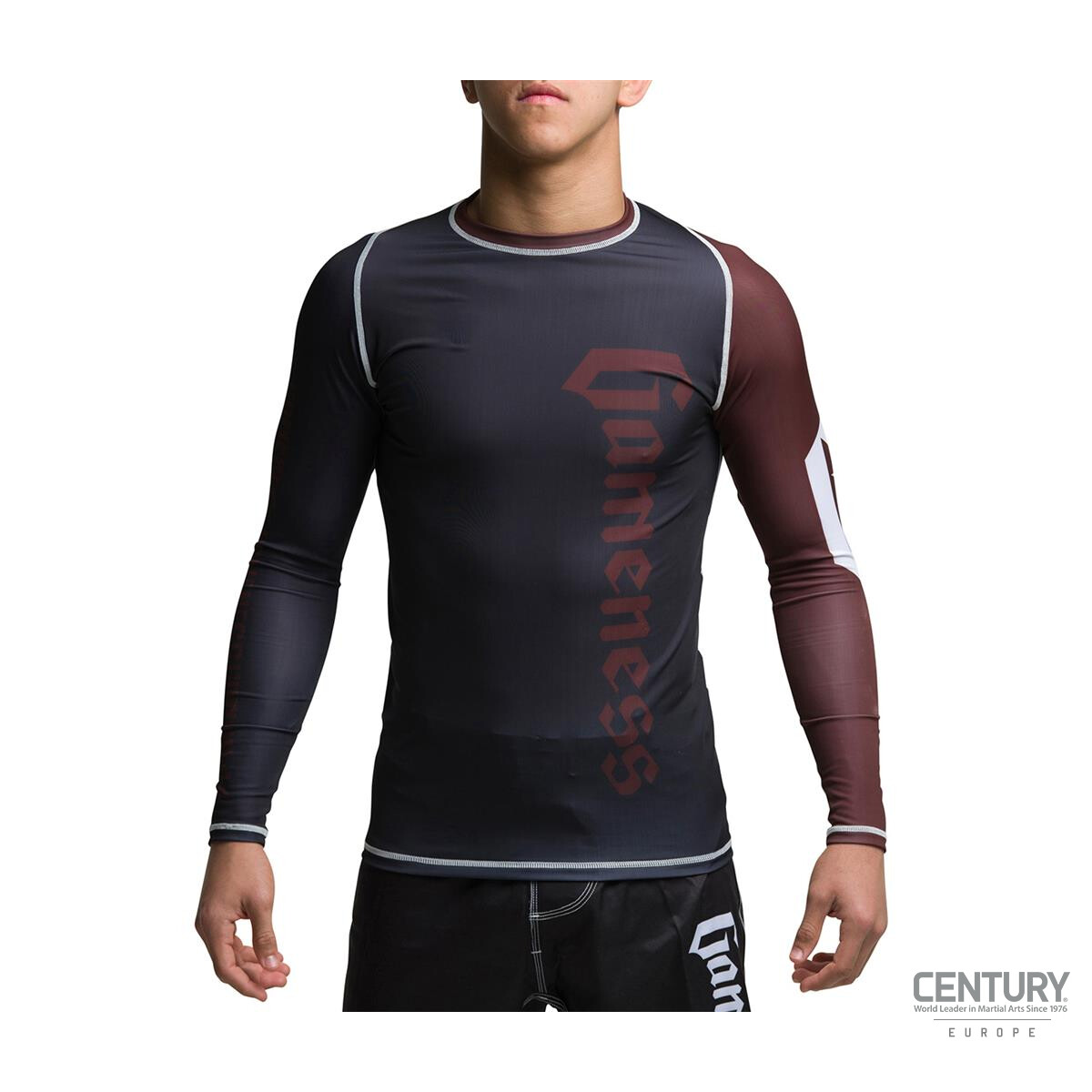 Gameness Langärmeliger Profi Rang Rash Guard Braun M