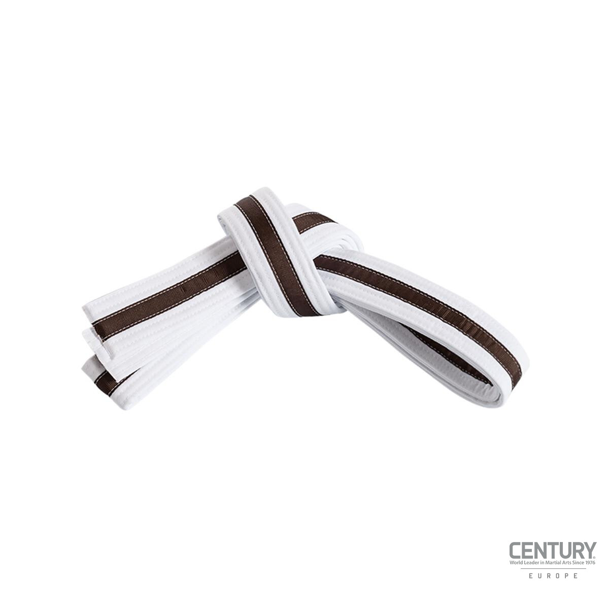 Striped belt double wrap 1 Wht/Brn