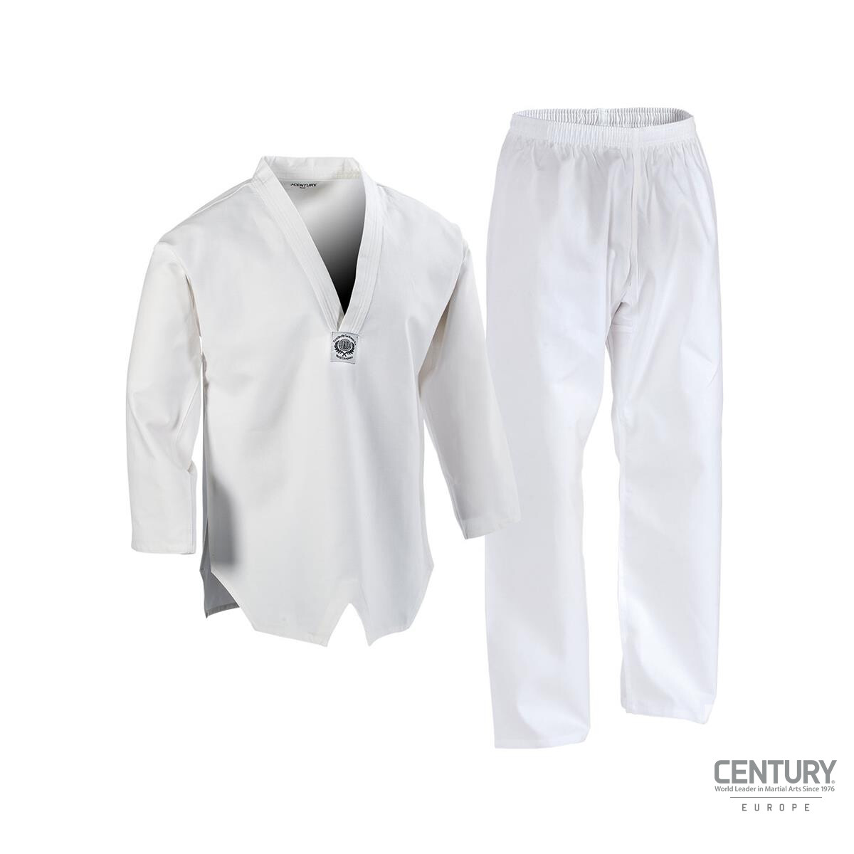 7 oz. Mittelgewicht TKD Schüler Uniform 5 Weiss