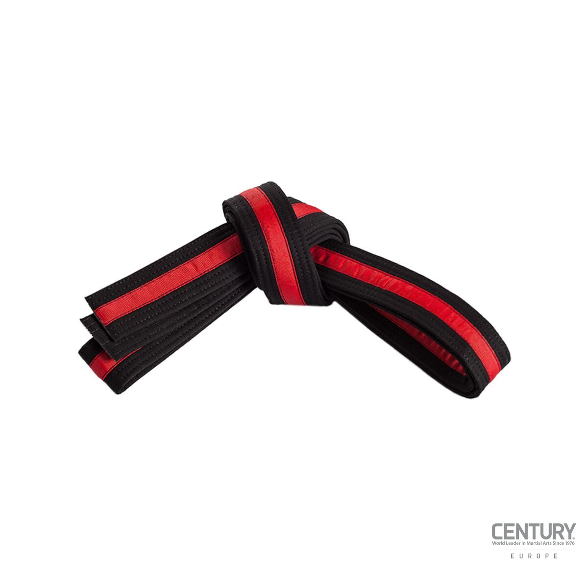 Double wrap striped black belt Black/Red 4