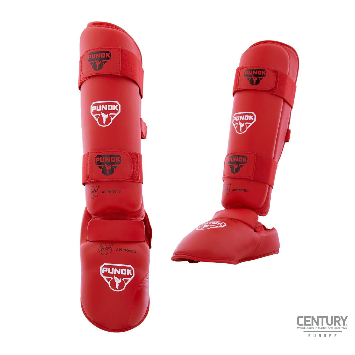 PUNOK WKF Approved Shin-Step Guard L Red