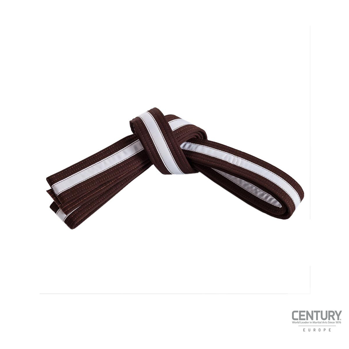 Double Wrap Striped White Belt Brown/White 3