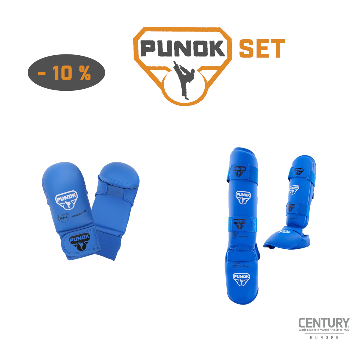PUNOK Set Hand- und Fußschutz Combo Blau
